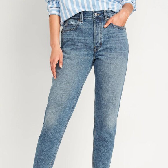 NWT Old Navy High-Waisted Slouchy Taper Ankle Jeans for Women - Picture 1 of 4